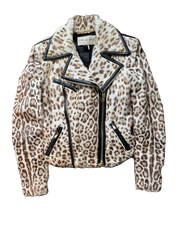 Pucci Cream Brown Goatskin Biker Jacket 36 Perfect Condition Never Worn
