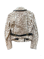 Pucci Cream Brown Goatskin Biker Jacket 36 Perfect Condition Never Worn