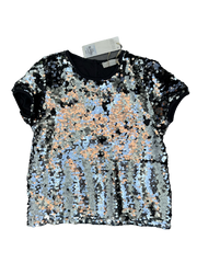 Glitter and Glamour: Sparkling Primark Premium Silver Sequin Top for Girls 9-10Y Brand New with Tags