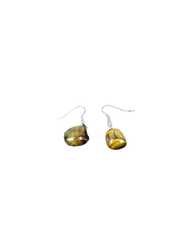Tiger's Eye Semi Precious Stone Drop Earrings Stylish Tiger's Eye