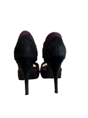 Top Envy Purple Suede Peep Toe Pump Beautiful and Elegant Size 38