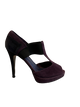 Top Envy Purple Suede Peep Toe Pump Beautiful and Elegant Size 38