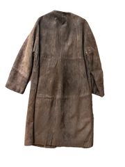 Stylish Women's Brown Suede Coat Perfect Addition to Any Outfit