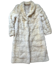 Unsigned Cream Mink Full Length Coat Small