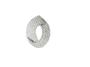 Vintage Diamante Eye Brooch Clear