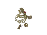 Vintage Gold Plated Charm Bracelet Stylish & Unique