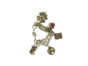 Vintage Gold Plated Charm Bracelet Stylish & Unique