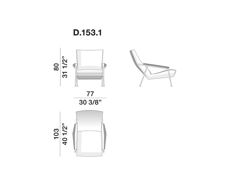 Molteni & C D.153.1 Gio Ponti Paper White and Leather Brass Structure Sold Separately