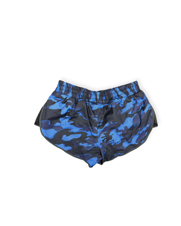 Get Your Workout On with Ivy Park Blue Camo Running Shorts XS Women's Size