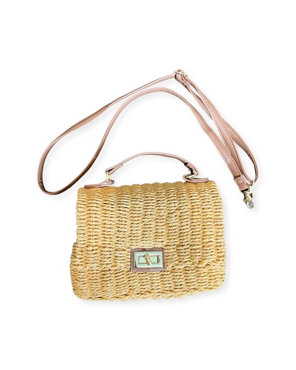 Handcrafted Woven Grass Cross Body Bag Stylish and Durable