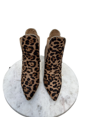 Leopard Print Ankle Boots Stylish and Comfortable Women's Shoes 38