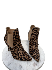 Leopard Print Ankle Boots Stylish and Comfortable Women's Shoes 38