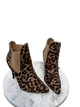 Leopard Print Ankle Boots Stylish and Comfortable Women's Shoes 38