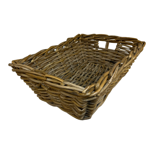 Handmade Woven Wicker Storage Hamper Tray Perfect Organisational Solution for Your Home