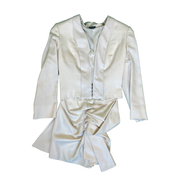 Alexander McQueen Ivory Tuxedo Blazer Lee McQueen Era with Draped Tail Size 38