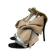 New Giuseppe Zanotti Crystal Toe Strap Sandals Sexy and Chic Nude Bow Heels 39