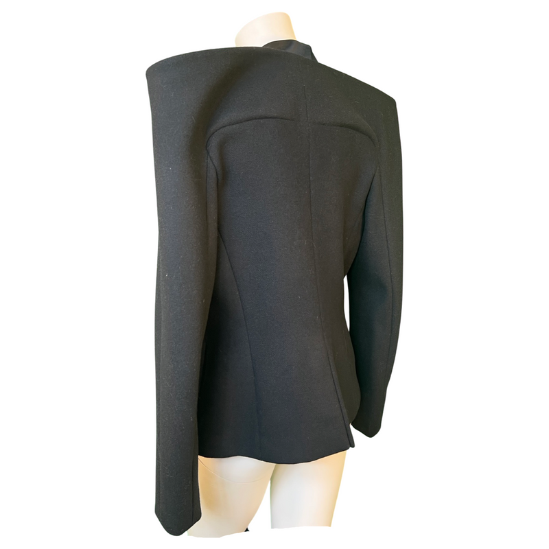 Juan Hernandez Dales Cashmere Couture Blazer Sophisticated Style with Satin Tuxedo Detail 38