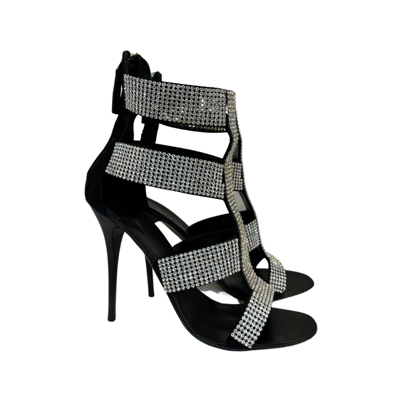 Breathtaking Giuseppe Zanotti Crystal Stiletto Heels Size 39 Never Worn