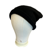 The Elder Statesmen Black Thick Cashmere Beanie Hat