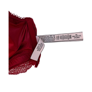 Victoria's Secret Red Lace Velvet Trim Front Fastening Bra Size M