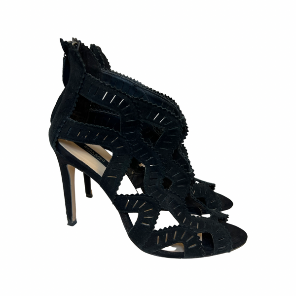 Zara Laser Cut Suede Stilettos 39