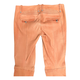 Balmain Woman’s Peach Leather Biker Jeans Runway Collection Signature Buttons Size 36
