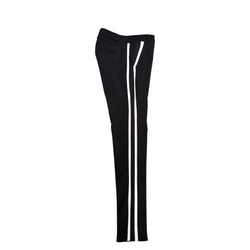 Akia Bara Black Slim Fit Trousers with White Stripe Women's Size 2