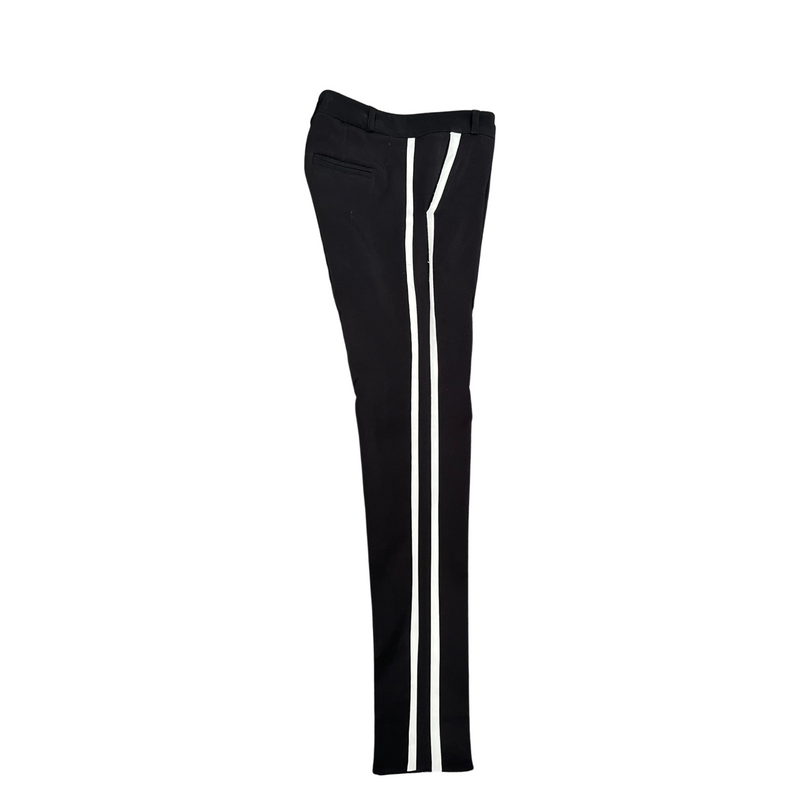 Black Texture Side Stripe Wide Leg Trousers - Matalan