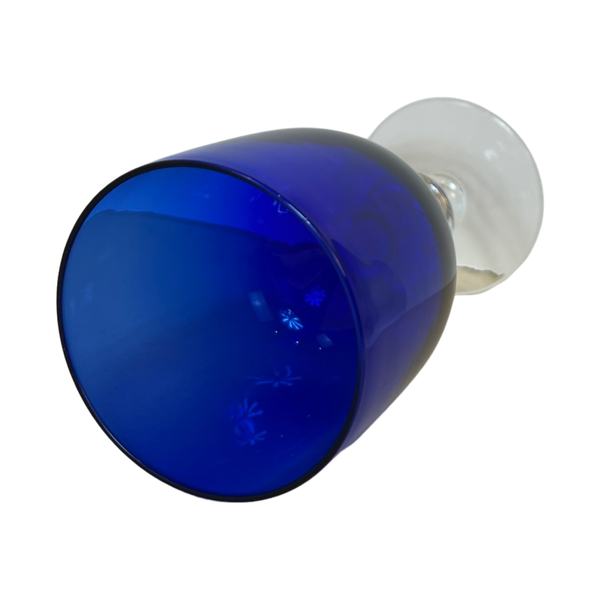 Rare Blue Cobalt Wine Water Glass Perfect Addition to Your Collection