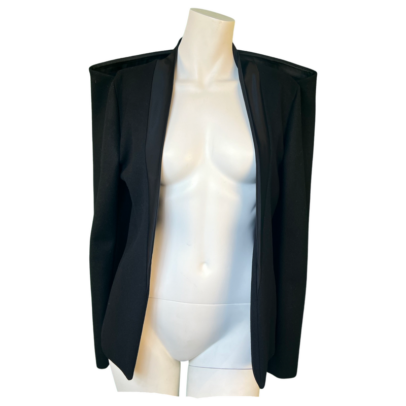 Juan Hernandez Dales Cashmere Couture Blazer Sophisticated Style with Satin Tuxedo Detail 38