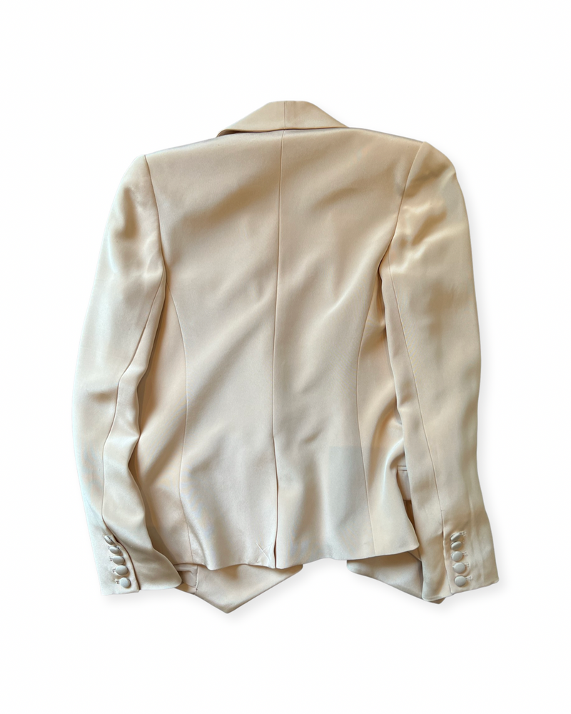 Haute Hippie Nude Silk Blazer Elegant and Sophisticated Size 2