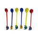 Stunning Set of 6 Murano Glass Cocktail Mixers Spoons with Fish Detail