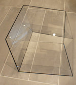 Glas Italia Coffee Wire Frame Glass Transparent Black Edges