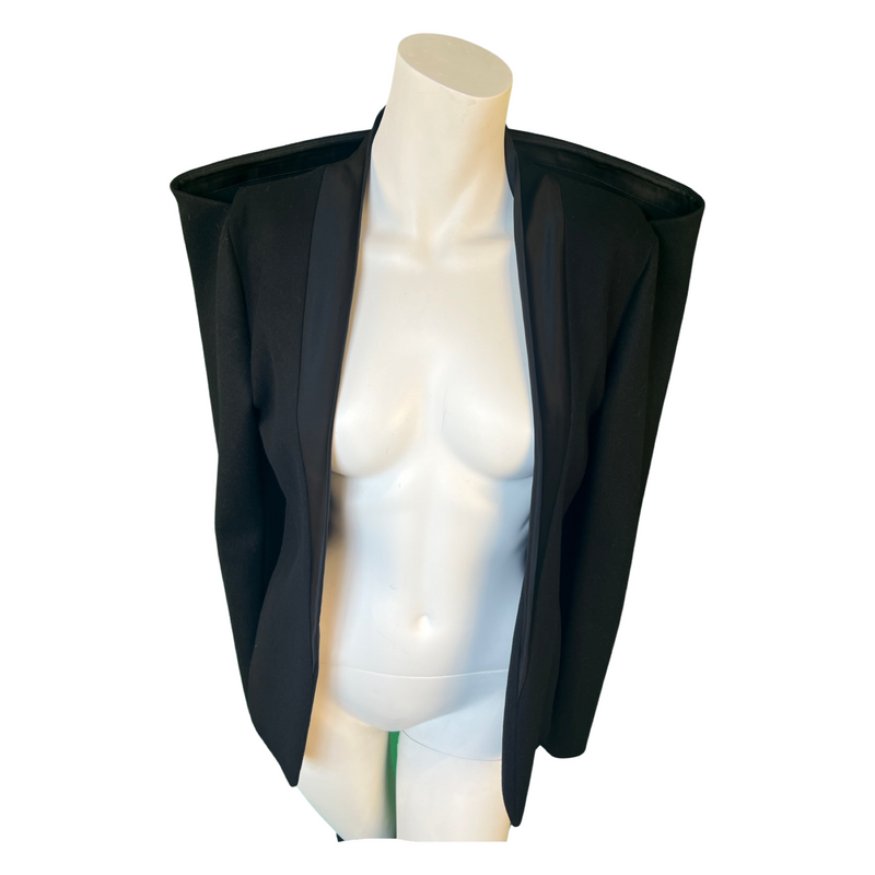 Juan Hernandez Dales Cashmere Couture Blazer Sophisticated Style with Satin Tuxedo Detail 38