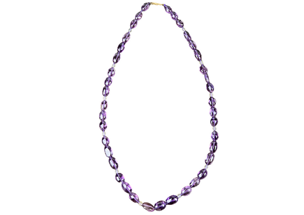 Elegant Amethyst Beaded Gold Necklace Perfect for Special Occasions